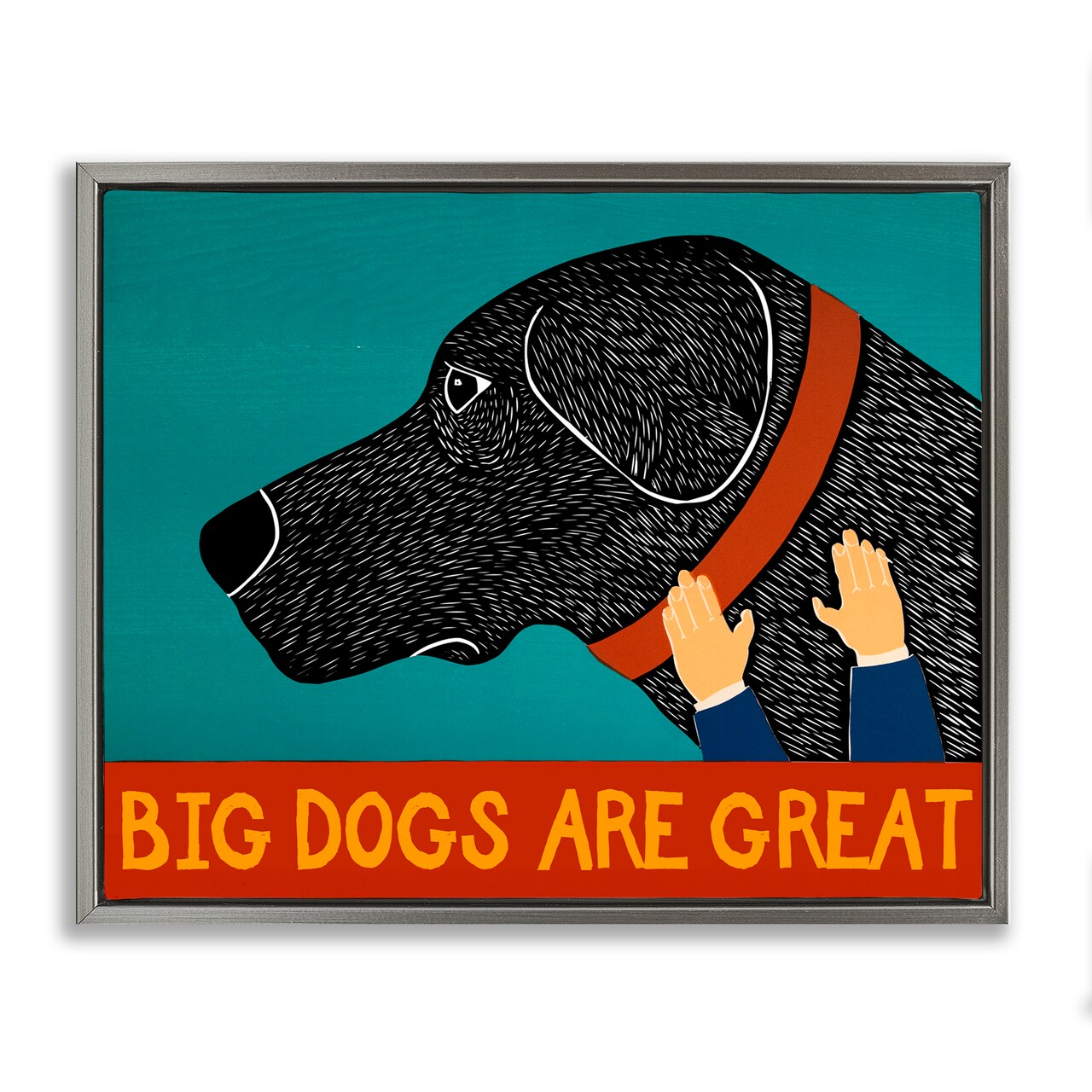 Stupell Industries Big Dogs Are Great Floating Frame, design by Stephen Huneck